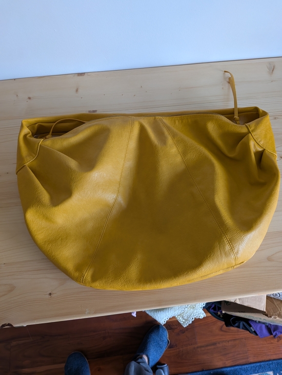 Free People Handbags - Women’s Yellow Free People Faux Leather Hobo Shoulder Bag